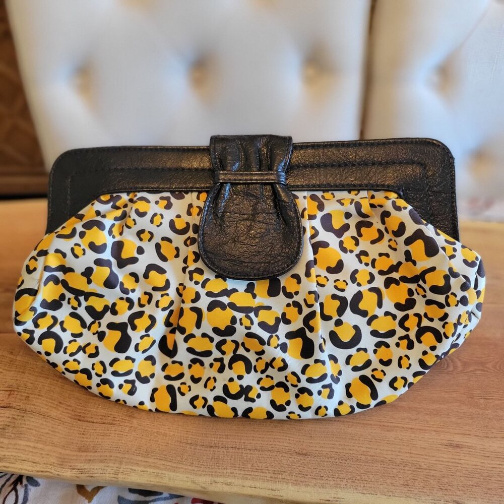 Y2K Leopard Print Clutch 13" X 8"